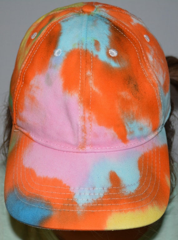 Color Mash Up Tie Dye Cap Baseball Cap Dyed Hat