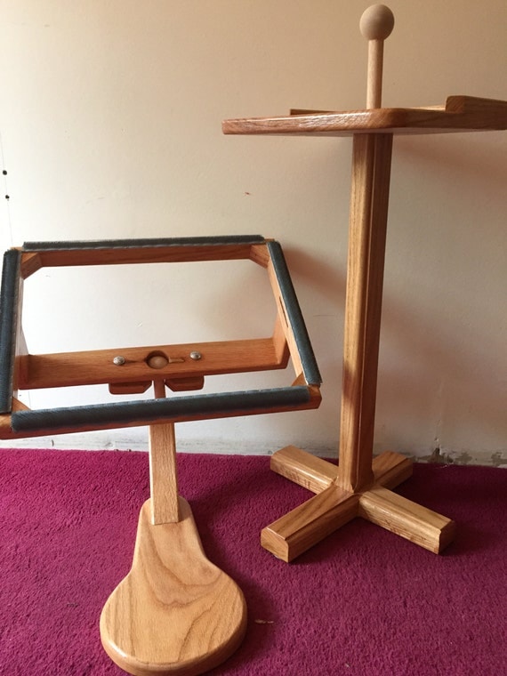 Items similar to 3 pc. Oak Rug Hooking Frame, Siton, & Floor Stand Combo, Kits, Patterns, Wool