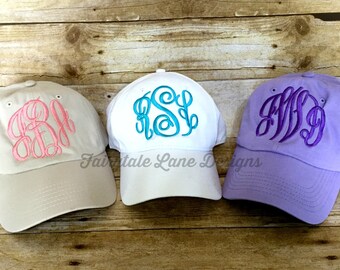 Monogram Baseball Cap - Monogrammed Hat - Tons of Color Options!