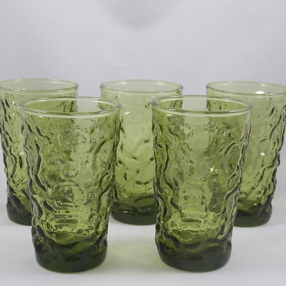 Vintage Anchor Hocking Juice Glasses Lido/Milano Crinkle
