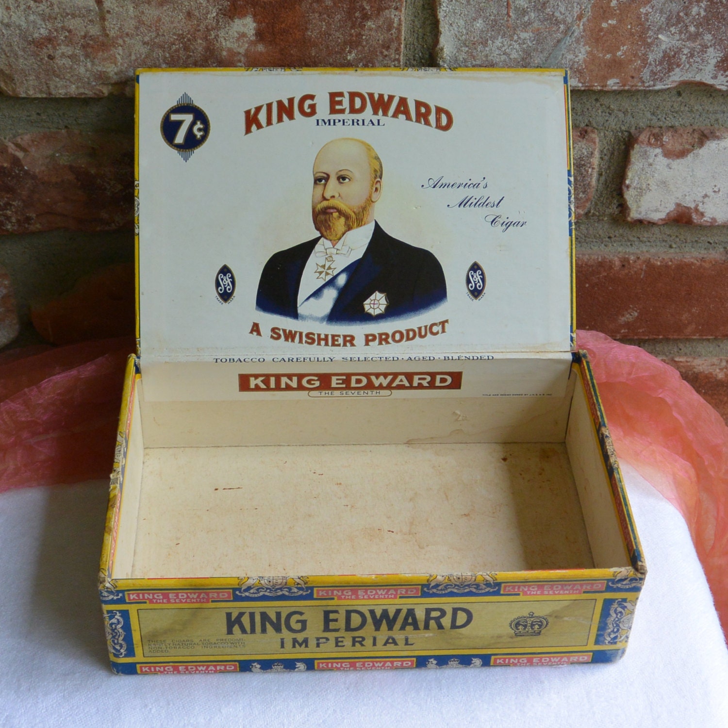 1965 Cigar Box King Edward Imperial 30 Cigar Box Florida