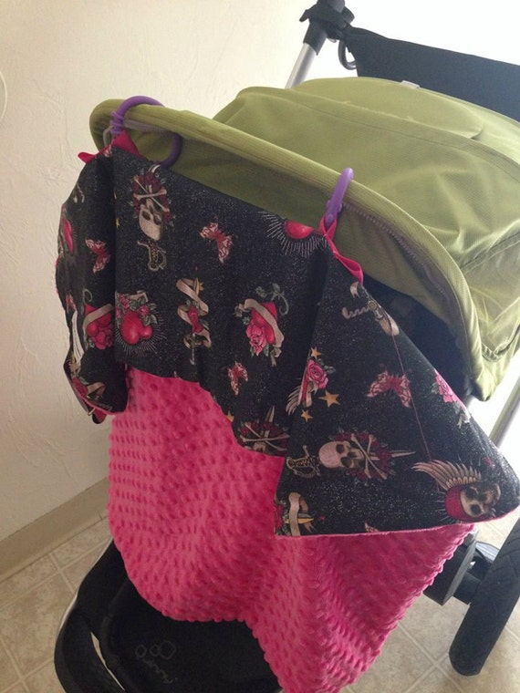 Pink Real Tree NOBLOW Carseat Canopy with dimple dot lining