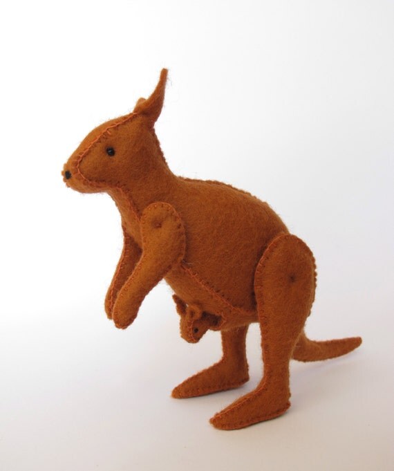 Felt Australian Kangaroo & Echidna Sewing Pattern PDF