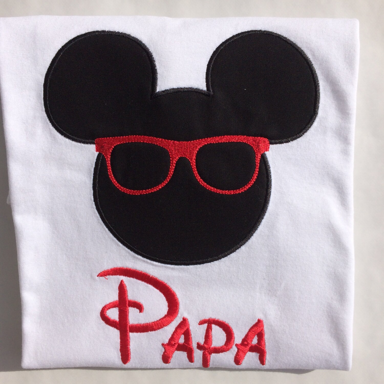 MICKEY MOUSE with GLASSES and Name-Personalized Embroidered