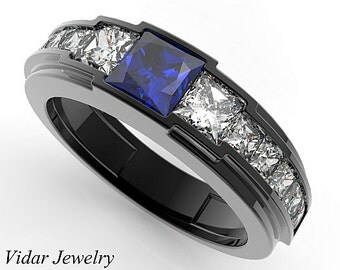 black gold diamond wedding ring for a menunique blue sapphire ringblack gold - Mens Sapphire Wedding Rings black gold diamond wedding ring for a menunique blue sapphire ringblack gold - Mens Sapphire Wedding Rings
