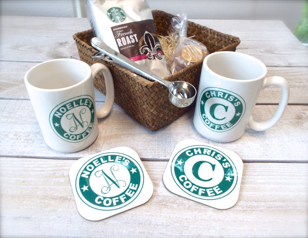 Monogrammed Coffee Basket