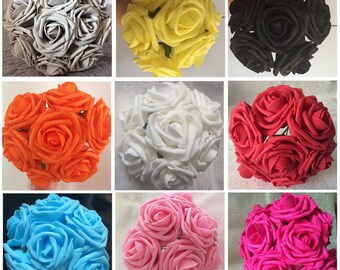 Wholesale Flowers Artificial Roses Bulk For Wedding Decoration Centerpieces Bridal Flowers 100 Heads Artificial Flowers Soft Foam Roses LNPE