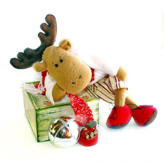 stuffed reindeer decor