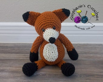 Crochet Fox doll, soft and plush doll, Soft Toy Doll, Plush Toy, Stuffed Toy fox, Soft Toy, Fox, Amigurumi toy-Made to Order