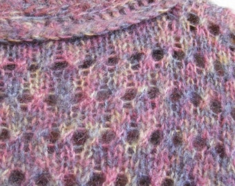 Purple Mohair Sweater Small Medium - Rainbow