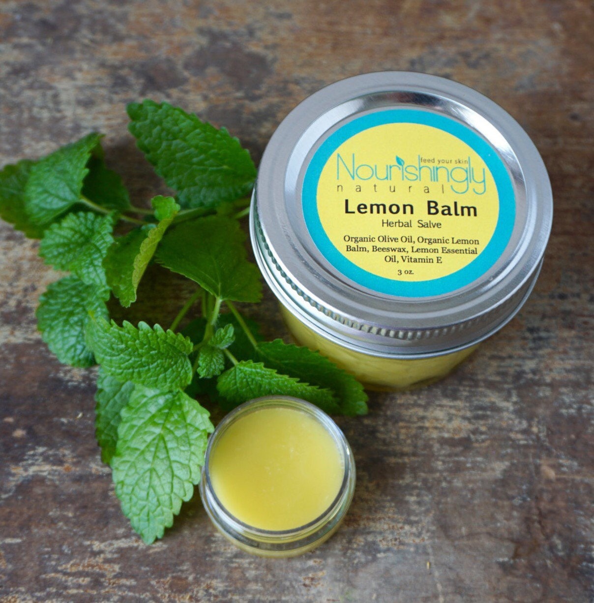 Lemon Balm Lip Salve Cold Sores SET of 2 by NourishinglyNatural