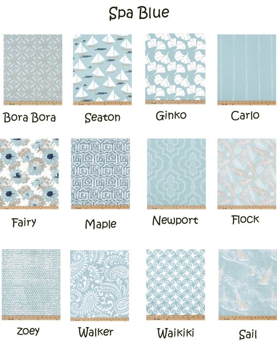 Pair Spa Blue Curtain Panels Two Custom Drapery Panels Spa