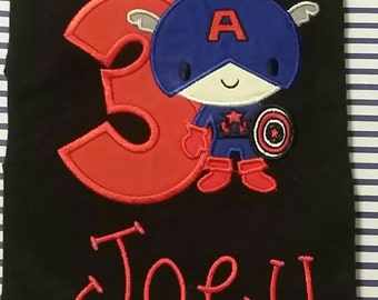 Captain America Birthday Shirt