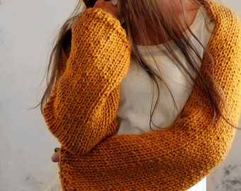 Crop Top Sweater Knitting Pattern - instruction on how to knit - THRIVE