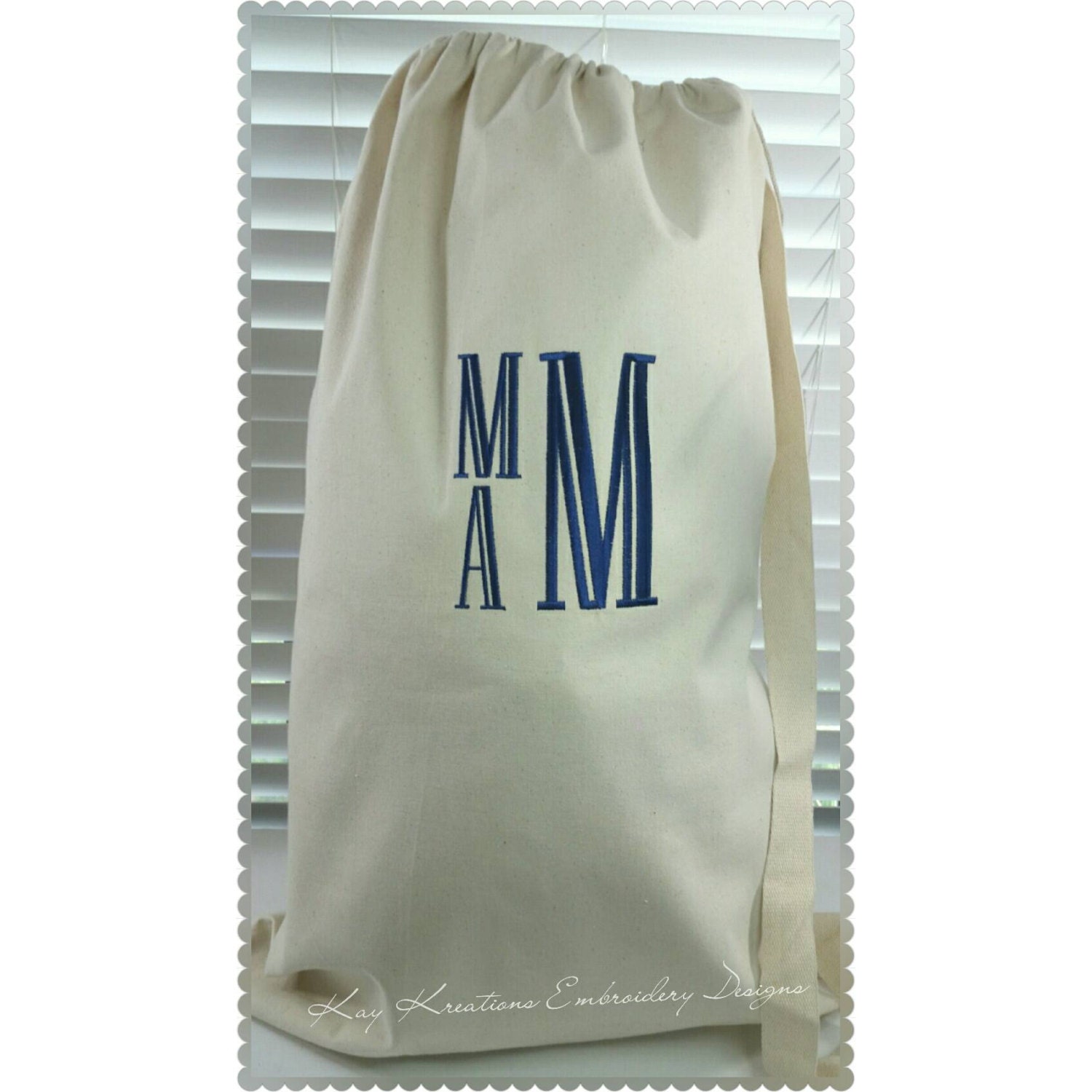 monogrammed laundry bags