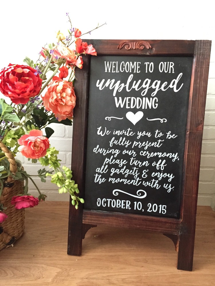 Wedding Chalkboard Easel Chalkboard Sign by BeauTiedAffair