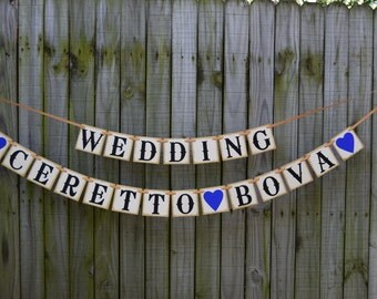 Wedding Banner -Bridal Shower Decoration Banners - Engagement Party Decoration - CUSTOMIZE YOUR NAME