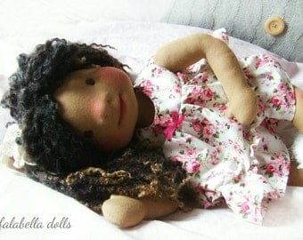 Waldorf Doll, Custom Waldorf Inspired Doll, 16" Doll, Steiner Doll, Natural Fibre Doll, Organic, Handmade by Falabella Dolls