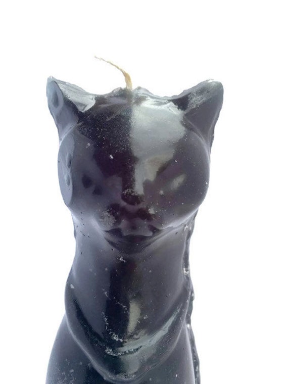 Egyptian Bast Black Cat Candle Bastet Basthet Ubasti