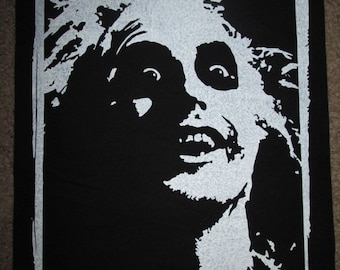 Beetlejuice Back Patch - Print, Screen Print, Punk, Patch, Stencil, Art, Horror, Tim Burton.