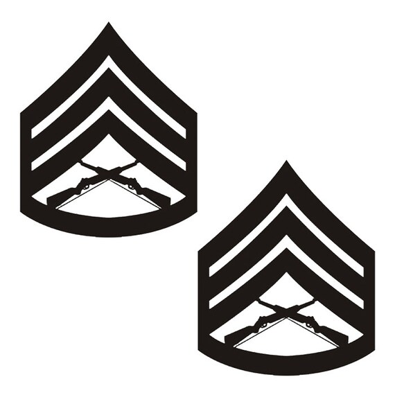 Vinyl USMC Staff Sergeant Window Decal Pair by ExclusivelyYourLLC