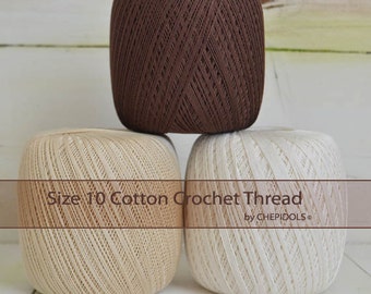 Cotton Crochet thread Size 10/ 100 gr ball/ 610 yard. 3.5 ounces