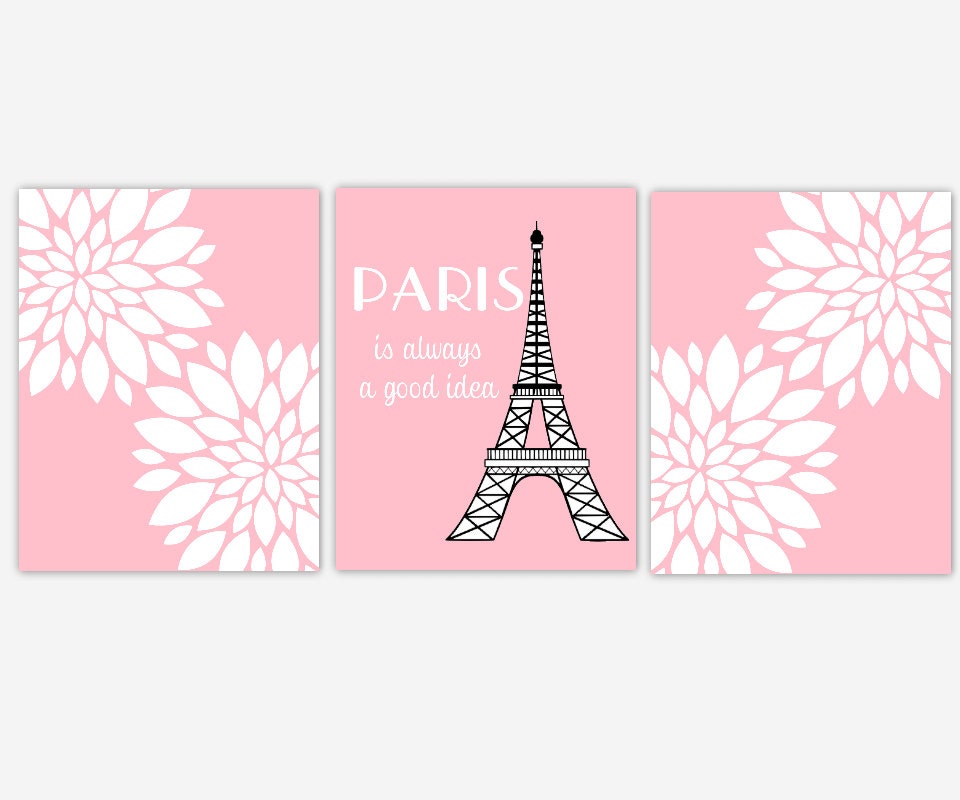 Paris Wall Art Pink Black Paris Is Always A Good Idea Girl
