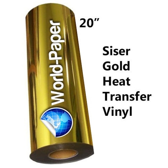 Siser Metallic Gold Heat Transfer Vinyl 20 x 3 Yards by WorldPaper