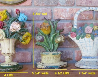 SET-3 Doorstop Door Stop Cast Iron c.1900-1930 Hubley