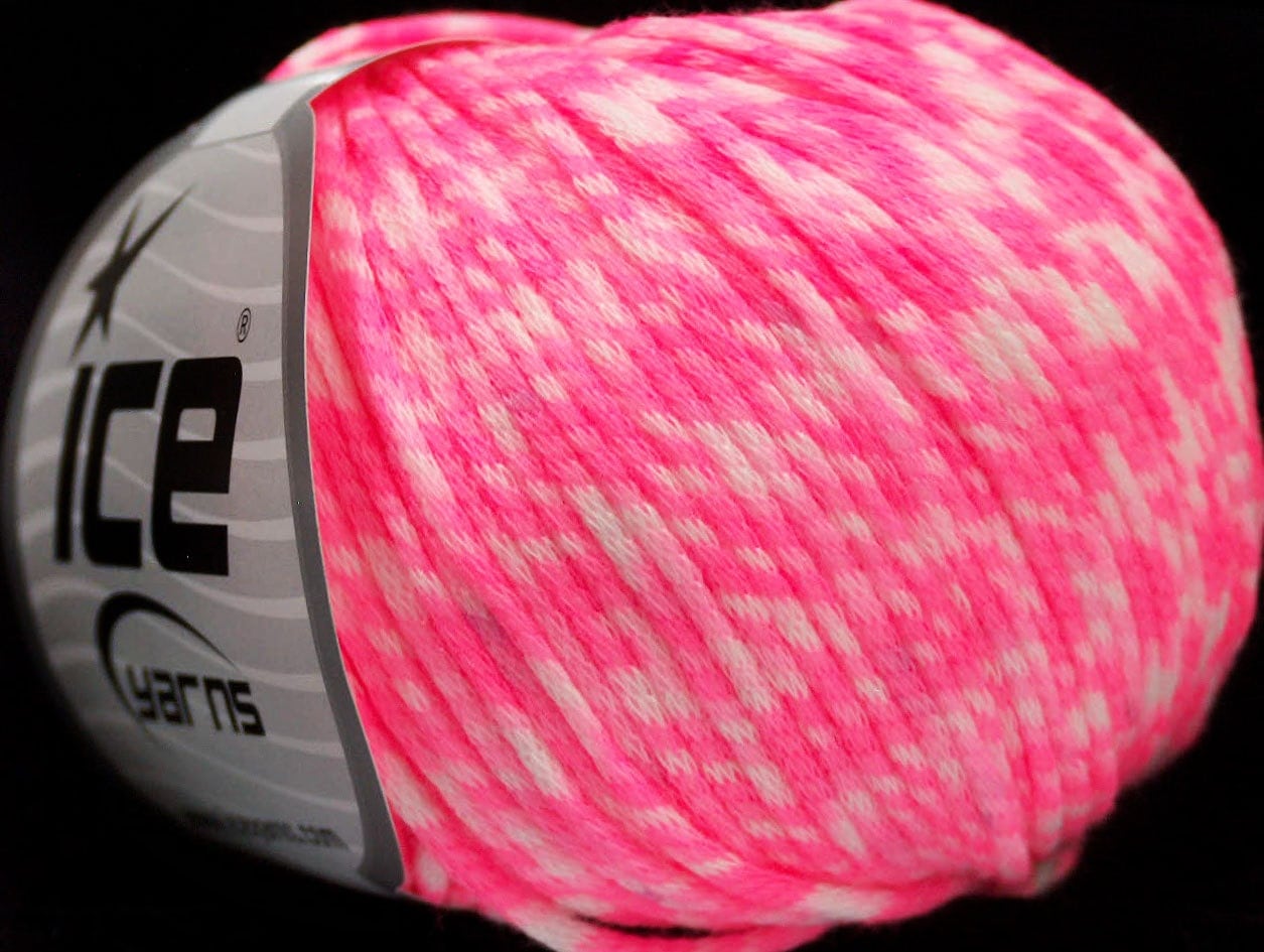 Ice Yarns Pink Neon Tube Yarn by LookieWhatIMade on Etsy