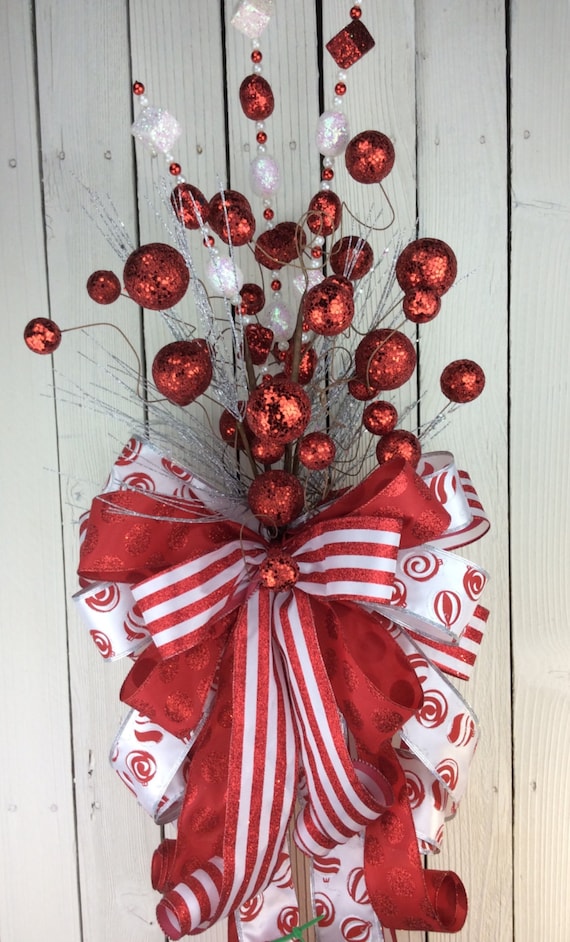 Christmas Tree Topper Tree Topper Bow Tree Topper Christmas