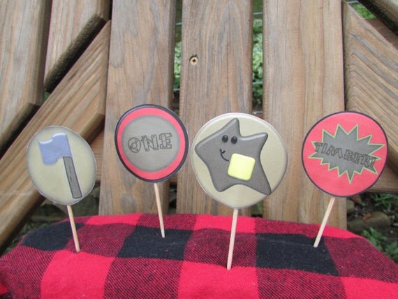 Printable Lumberjack Cupcake Toppers Lumberjack by SamsSweetArt