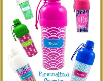 Personalized Sports Bottle - Monogram Water Bottle | Back to School | Personalized Water Bottle | Gifts for Kids