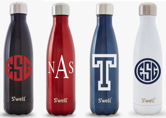 S'well Water Bottle with Personalized Custom Monogram (Shimmer Collection)