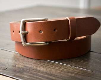 Leather Belt for men, Mens Belt, Mens Leather Belt, Full Grain Leather belt, Custom Made - Bourbon