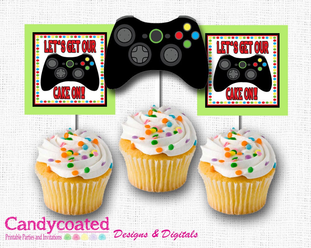 Video Game Inspired Cupcake Toppers Two by CandyCoatedDigitals