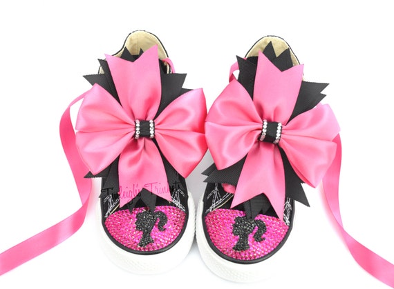 Barbie Silhouette Toddler Converse Bling Shoes Hot Pink