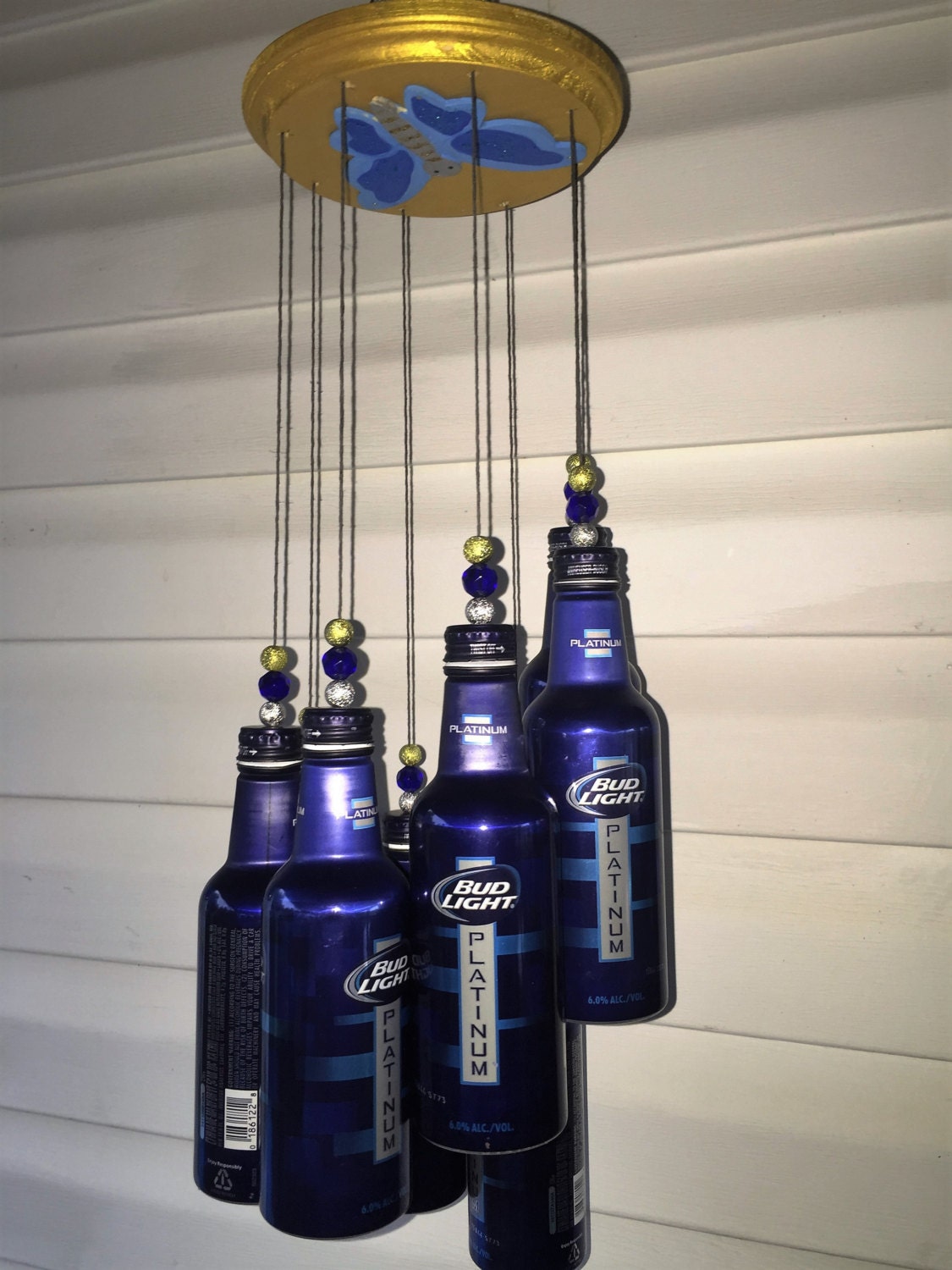 Wind Chime Made From Recycle Aluminum Beer Bottler