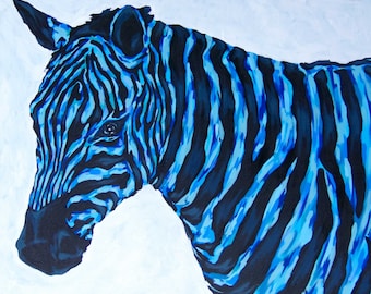 Zebra painting, acrylic painting, animal art, pop art, contemporary art, Art Sydney australia