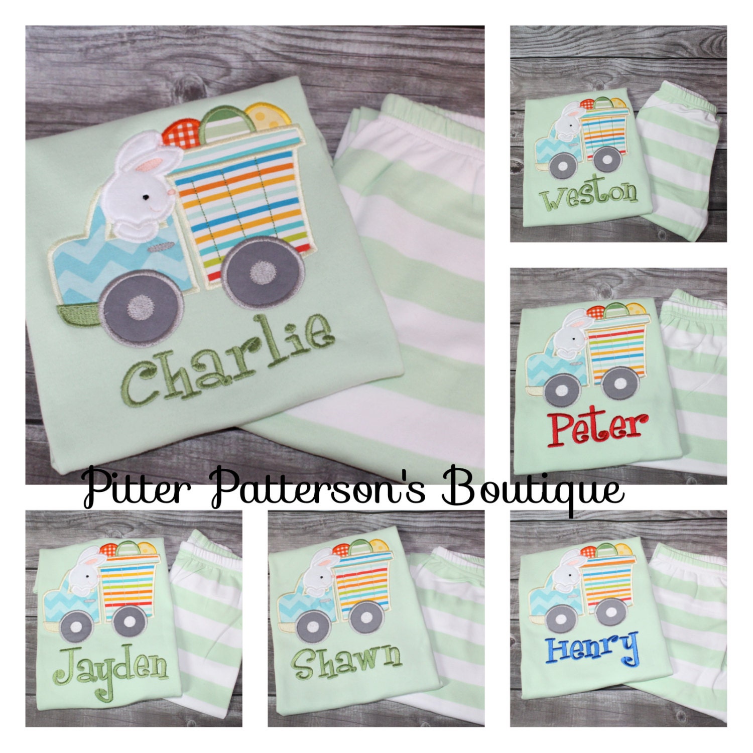 Spring Pajamas Easter Pajamas by PitterPattersons on Etsy