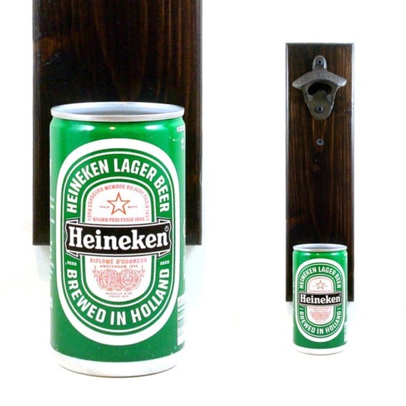 Import Beer Wall Mounted Bottle Opener With A Vintage Heineken