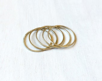 Sterling Silver Stacking Rings // Size 8.25 // Minimal Sterling Rings // Dainty Silver Rings