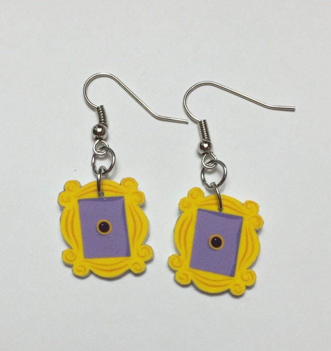 Friends Inspired Picture Frame EarringsNickel Free Stud or