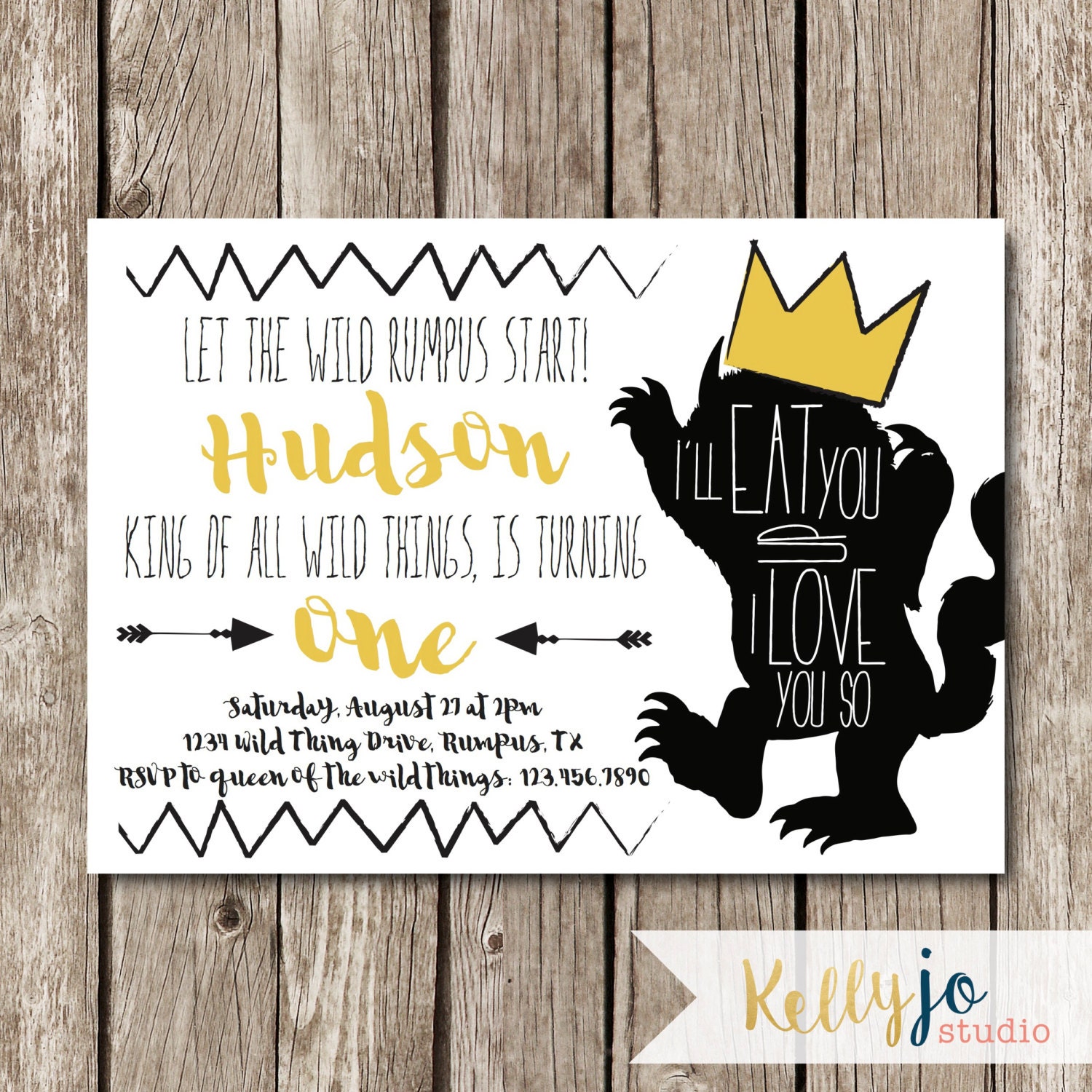 Where The Wild Things Are Birthday Invitations 1