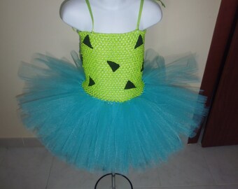 Pebbles Flinstone inspired tutu dress