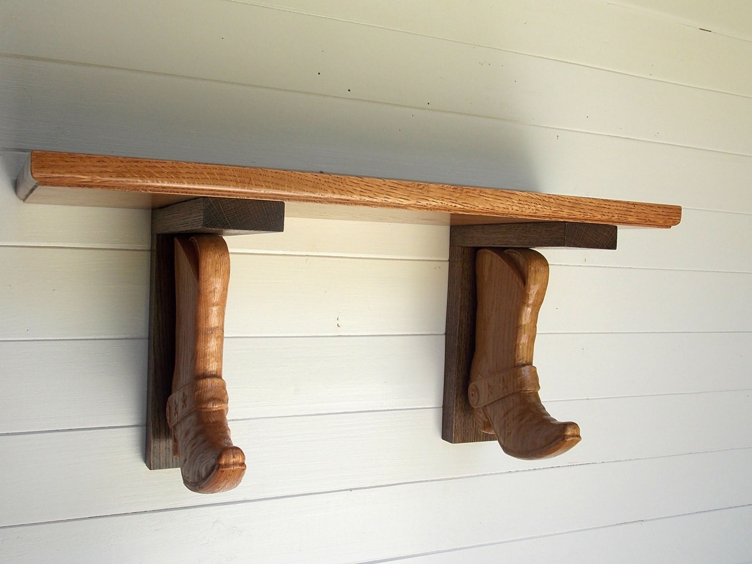 Western Wall Shelf Cowboy Boot Shelf Brackets made from