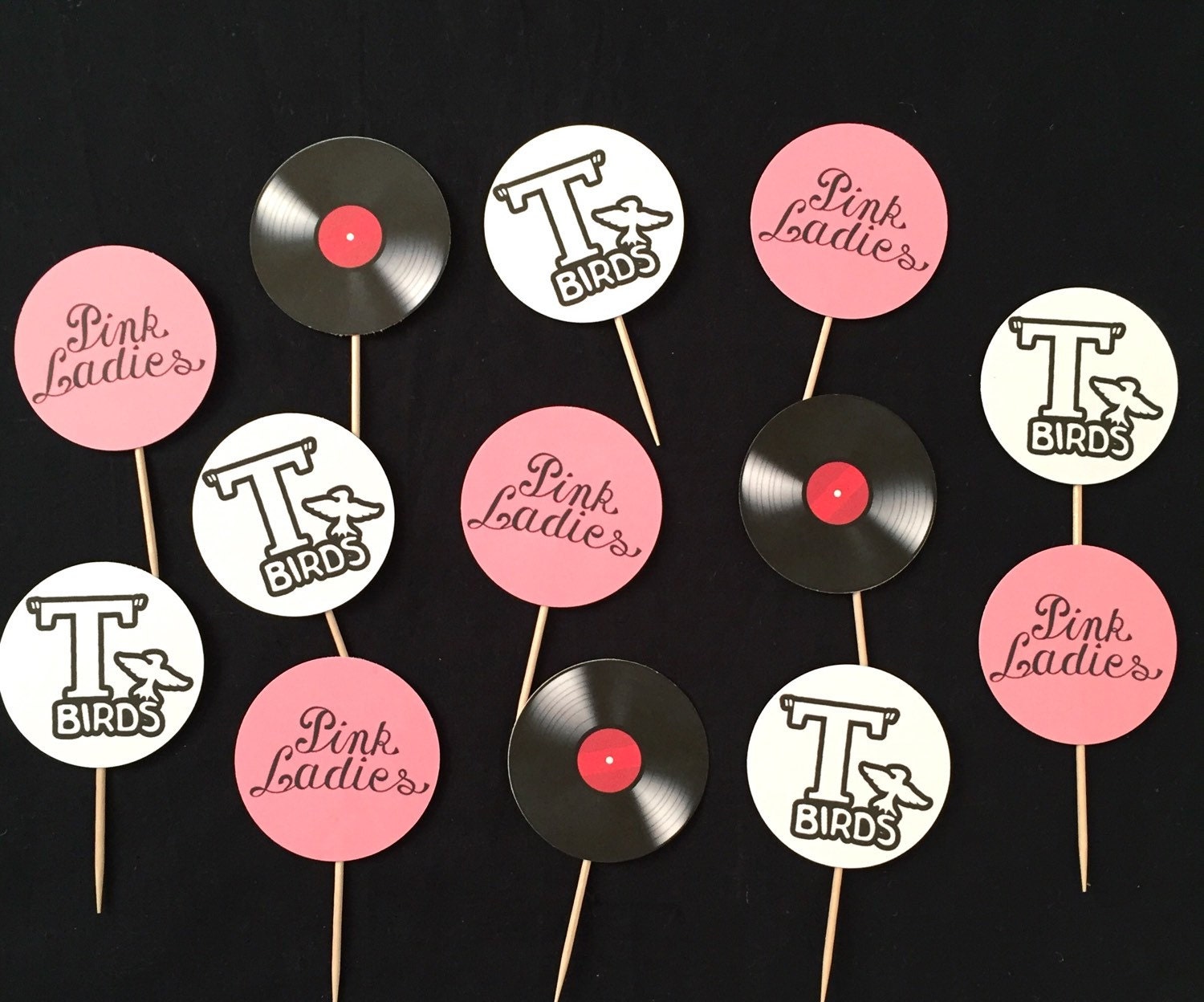 Grease Cupcake toppers