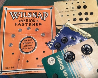 Vintage lot of 50's Snaps Fasteners