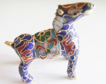 Vintage Cloisonne Horse / Rare Cloisonne Items / Animal Statues / Miniature Statues / Horse Statues / Equestrian Statues / Horse Deco