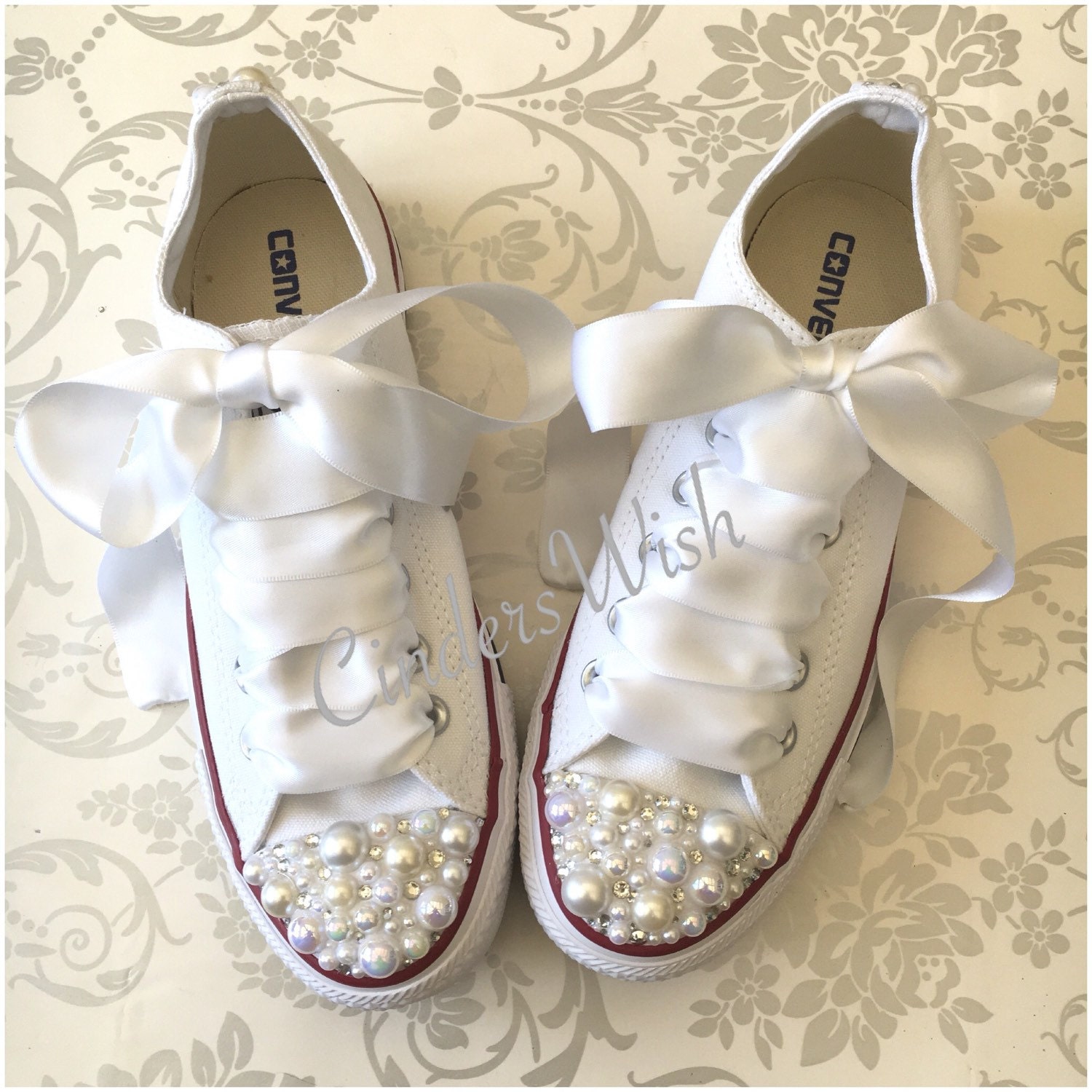 Pearl Converse / bridal converse / wedding converse/ bride